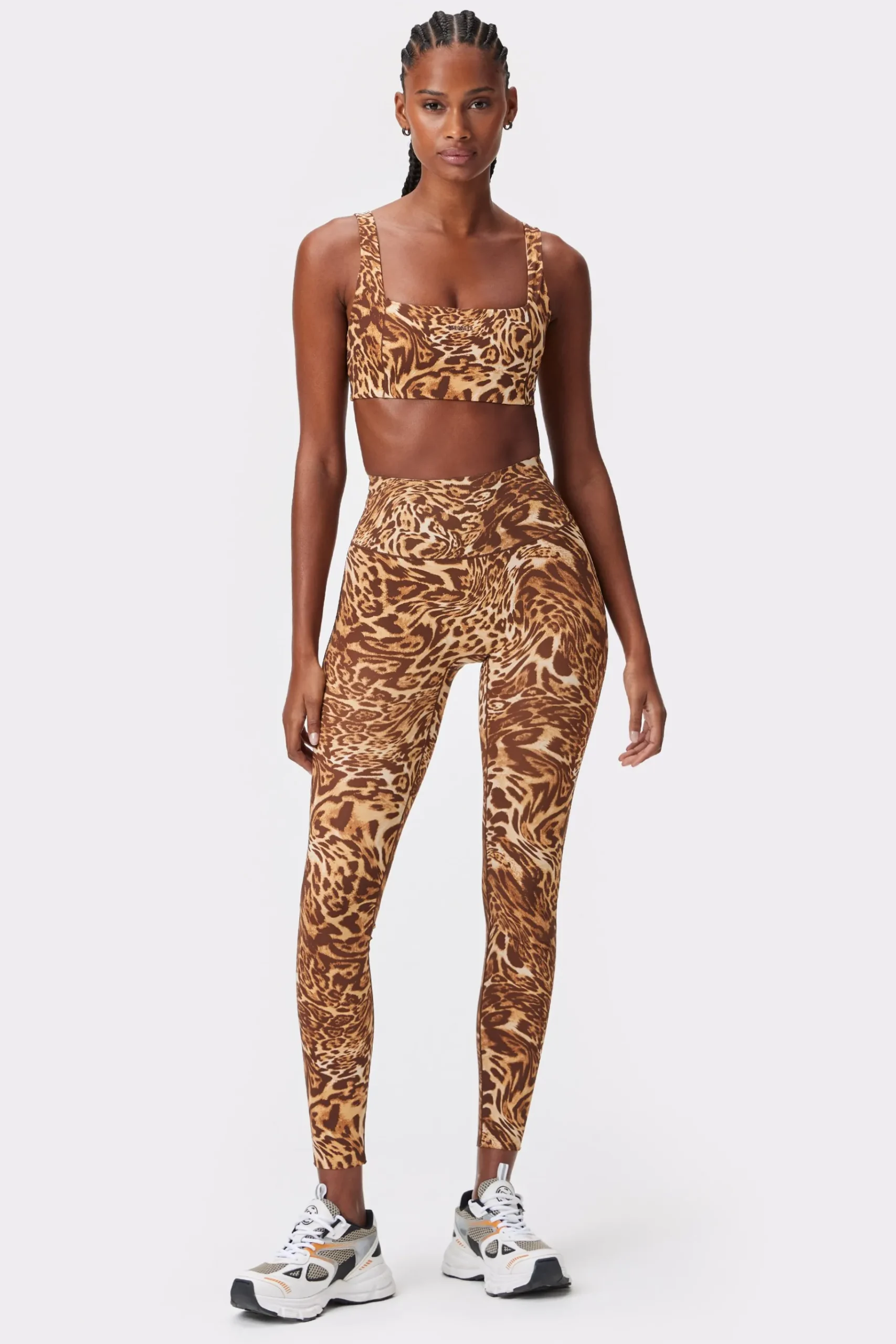 Discount STRONGER Sleek Squared Sport bh Distorted Leopard Print