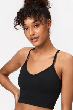 Sale STRONGER Smooth Crop Top Black
