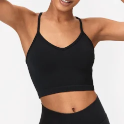 Sale STRONGER Smooth Crop Top Black