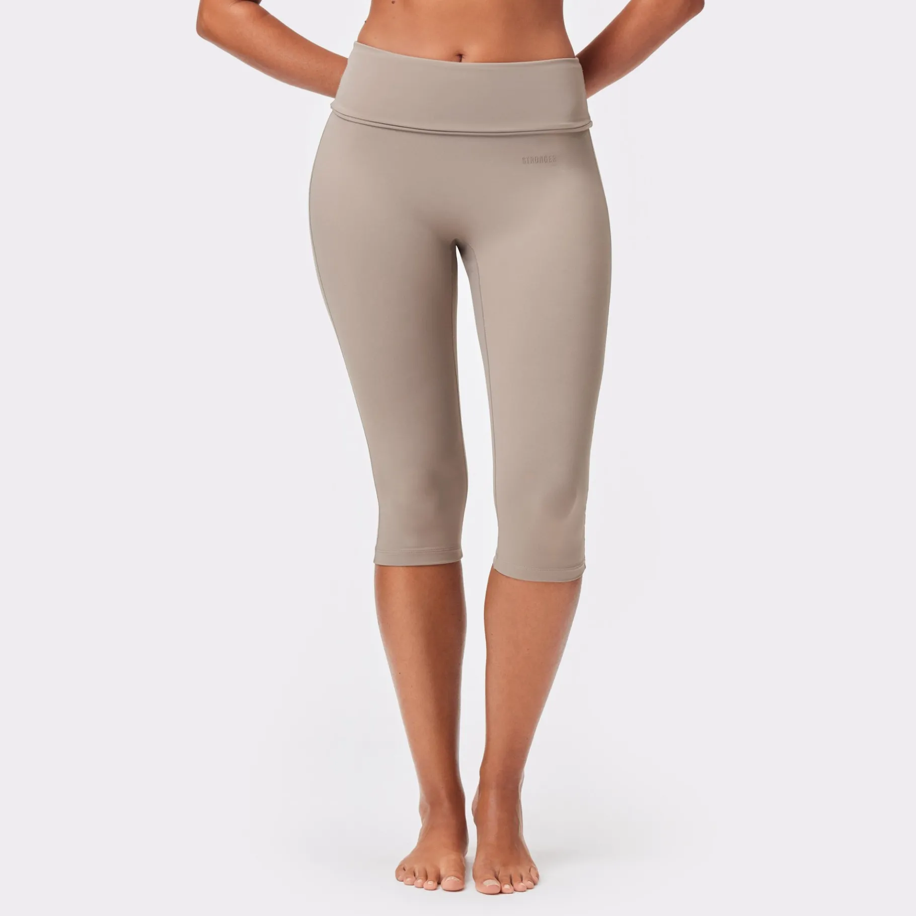 Best STRONGER Soft Fold Over Capri Legging Cinder