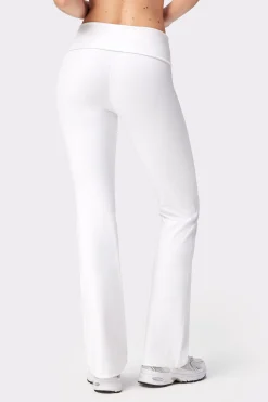 Sale STRONGER Soft Fold Over Flared Legging Bright White
