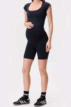 Sale STRONGER Soft Maternity Bike Shorts Black