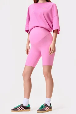 Hot STRONGER Soft Maternity Bike Shorts Cyclamen