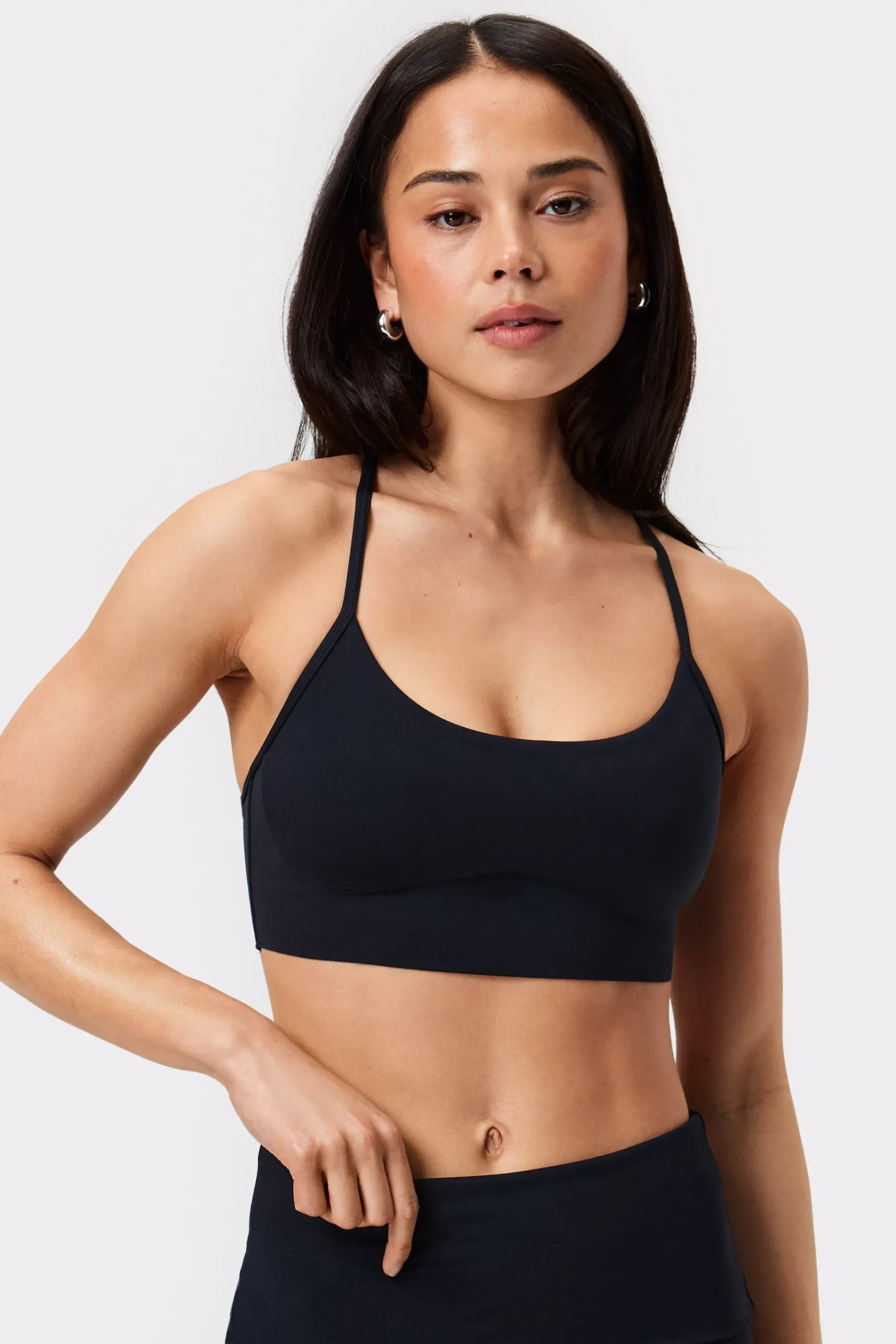 Hot STRONGER Soft Strappy Sport-bh Black