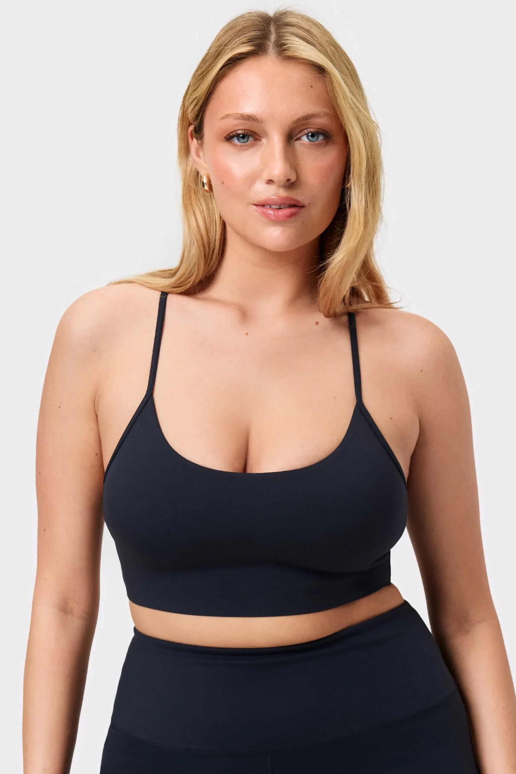 Hot STRONGER Soft Strappy Sport-bh Black