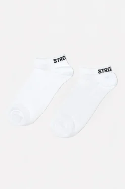 Hot STRONGER Sporty Sock 2-pack White