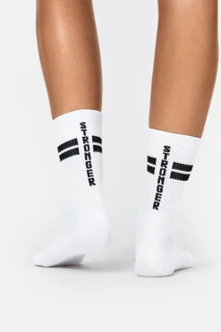 Fashion STRONGER Stride Socks 2-pack White