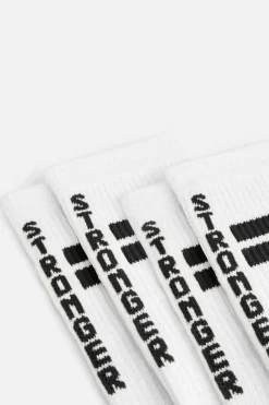 Fashion STRONGER Stride Socks 2-pack White