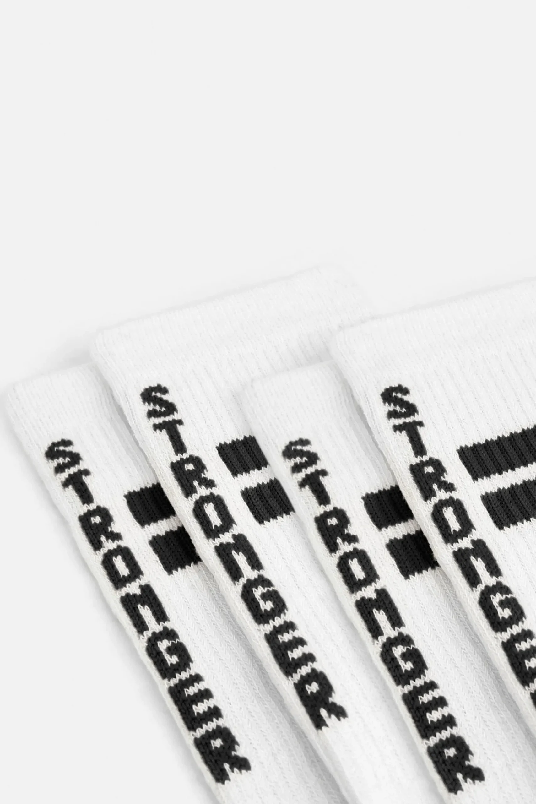 Fashion STRONGER Stride Socks 2-pack White