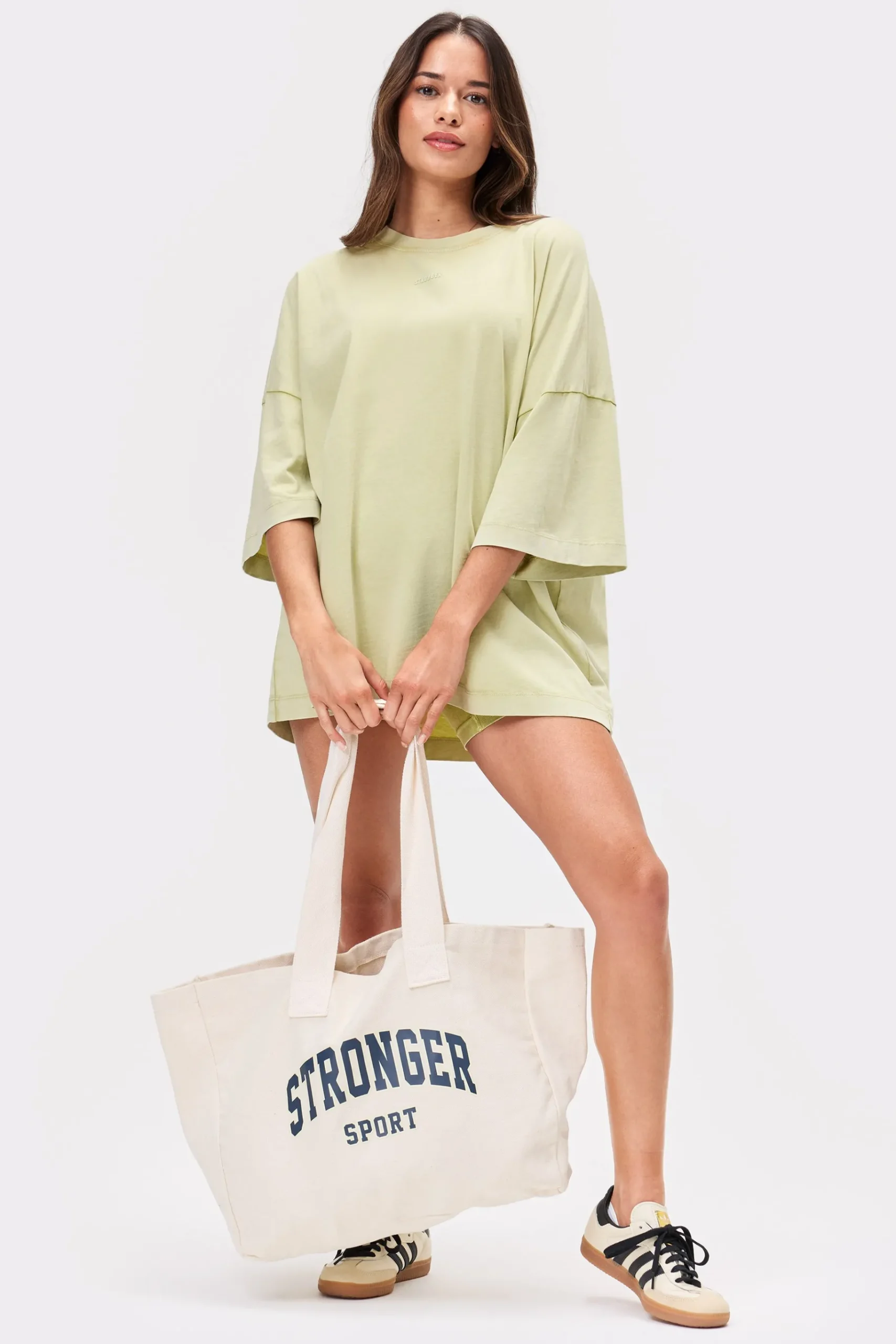 Discount STRONGER Washed Crew T-Shirt Palm