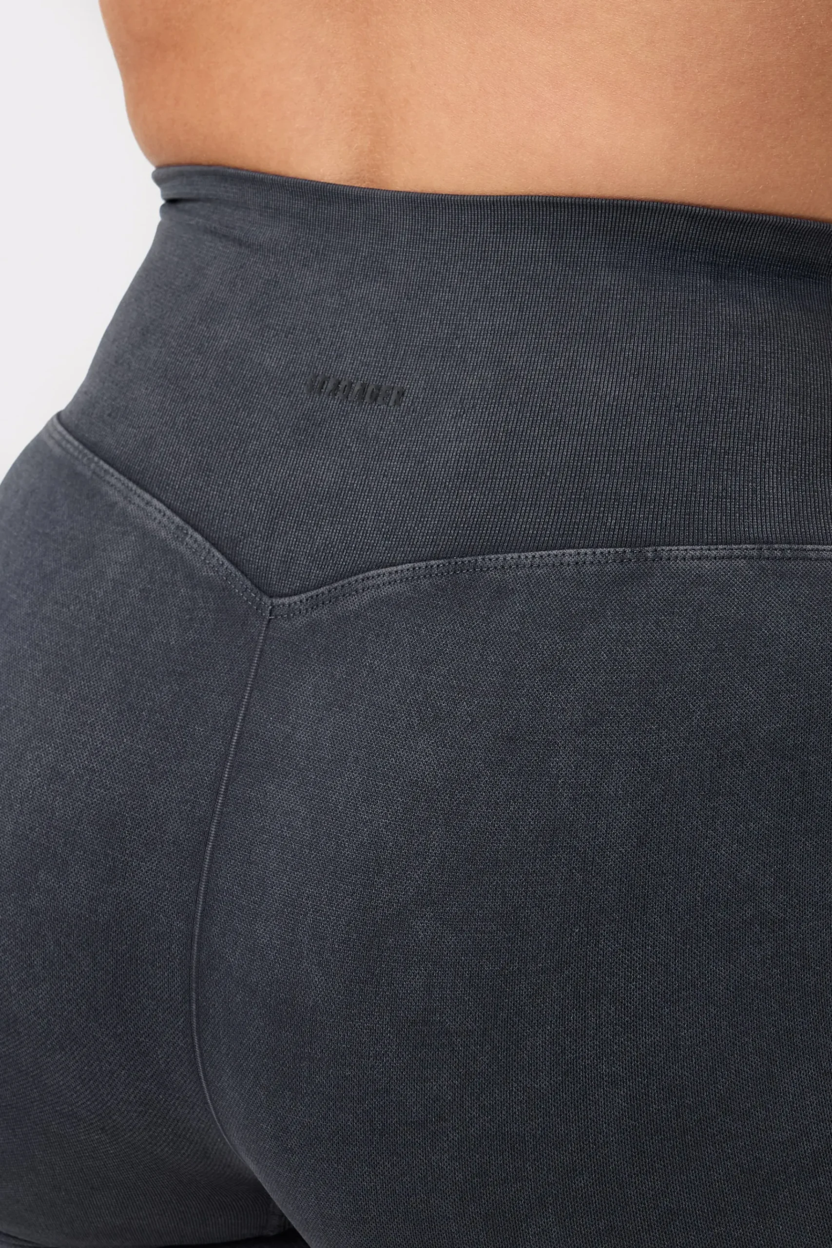 Hot STRONGER Washed Seamless Shorts Black